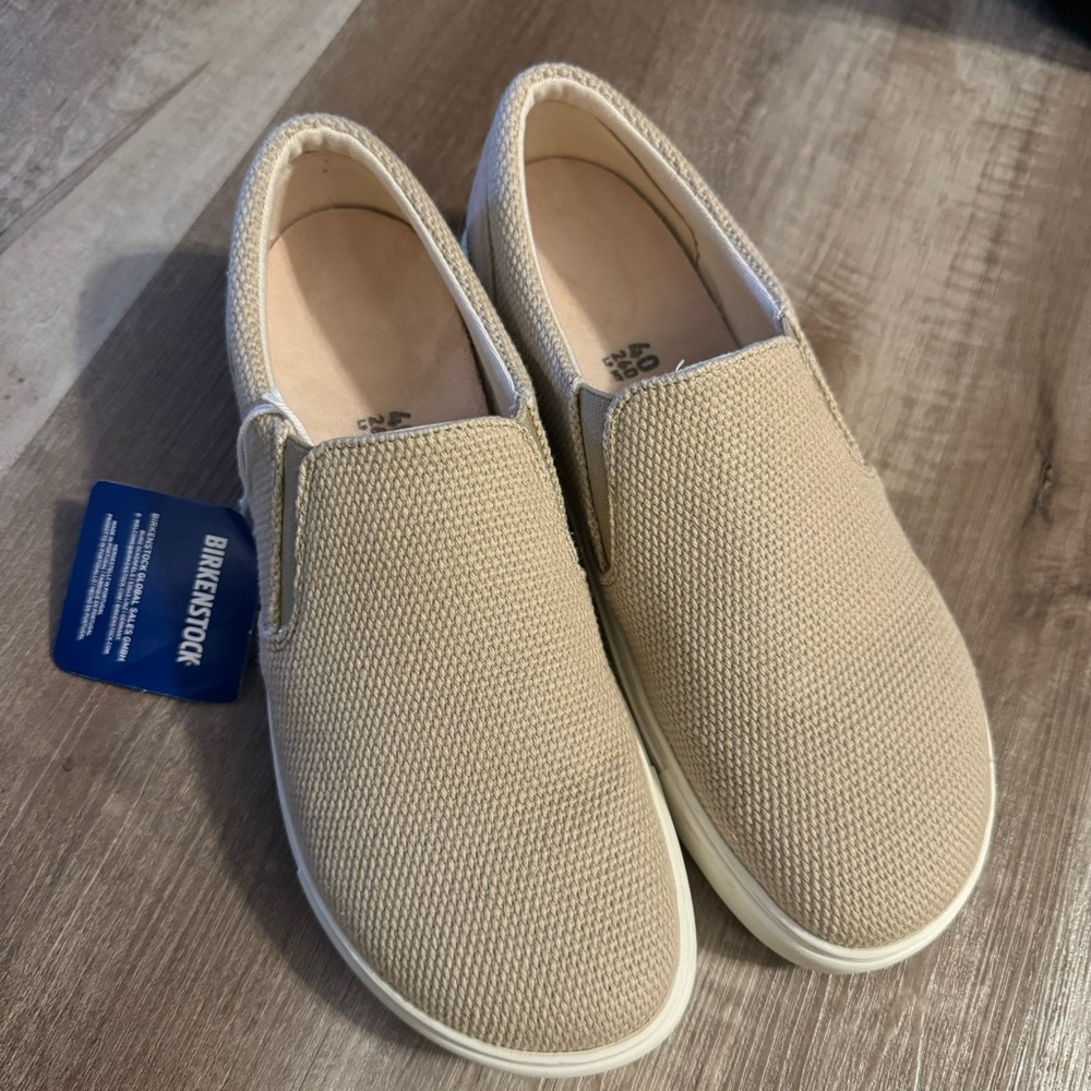 Birkenstock Oswego Canvas / Suede Sandcastle
